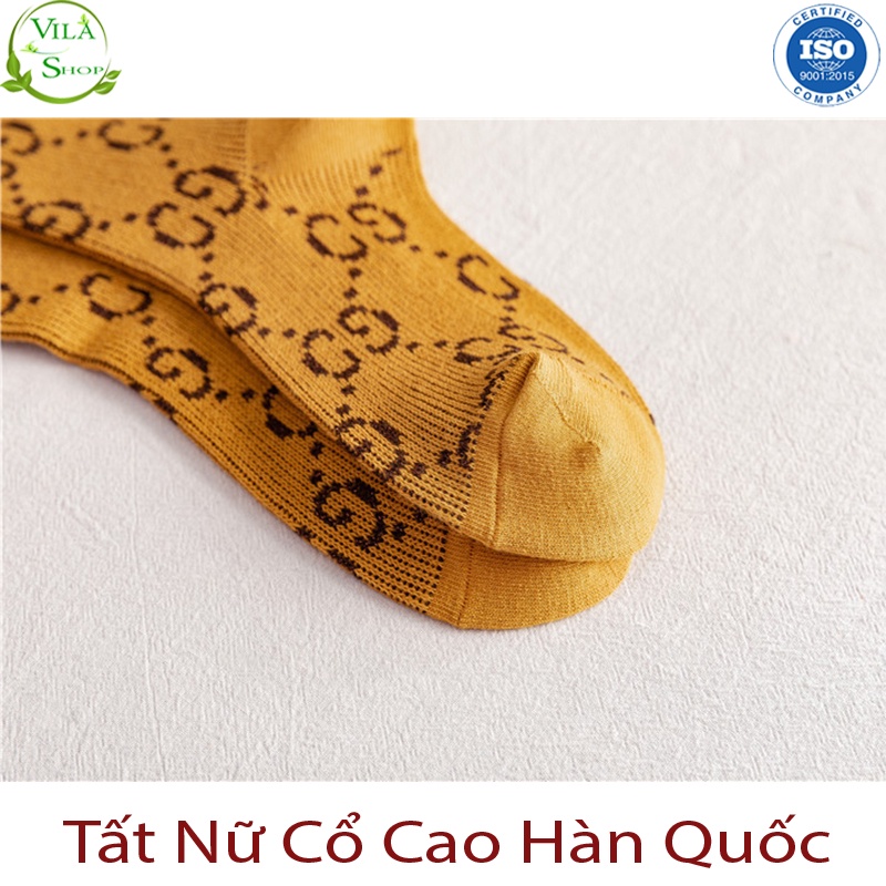 Tất Nữ Cổ Cao, Tất Nữ Hàn Quốc Cổ Cao Cute Dễ Thương, Chất Liệu Cotton Thông Thoáng