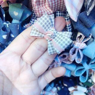 Cột tóc buộc tóc nơ nhiều màu