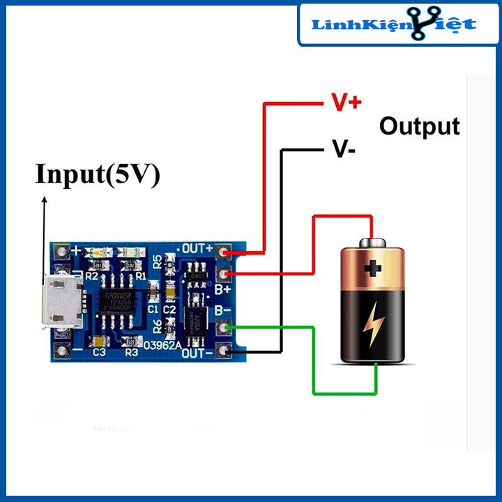 Mạch sạc pin 18650 TP4056 cổng mini USB