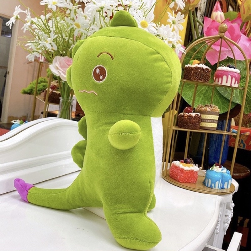 Gấu bông khủng long mini giá rẻ đầu to cute gối ôm ngủ cho bé kích thước 50cm