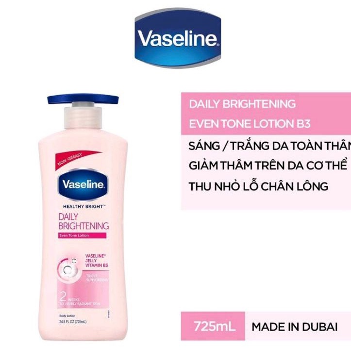 [USA] Sữa dưỡng thể Vaseline Healthy White UV Lightening 725ml