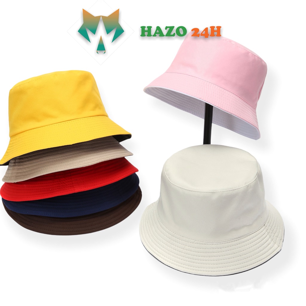 Mũ bucket trơn Nón tai bèo vành cụp trơn nhiều màu sắc Ulzzang form unisex nam nữ