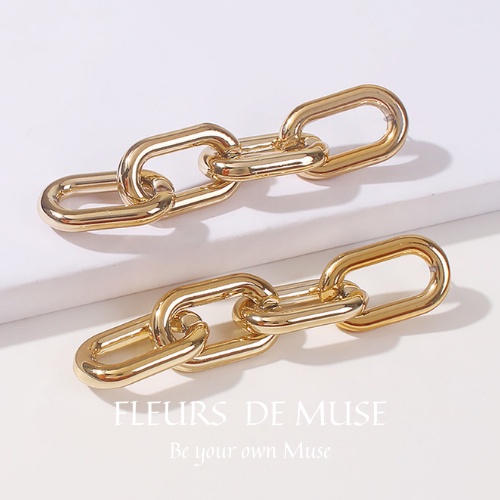 Khuyên tai dạng xích mạ vàng cá tính Fleurs de Muse