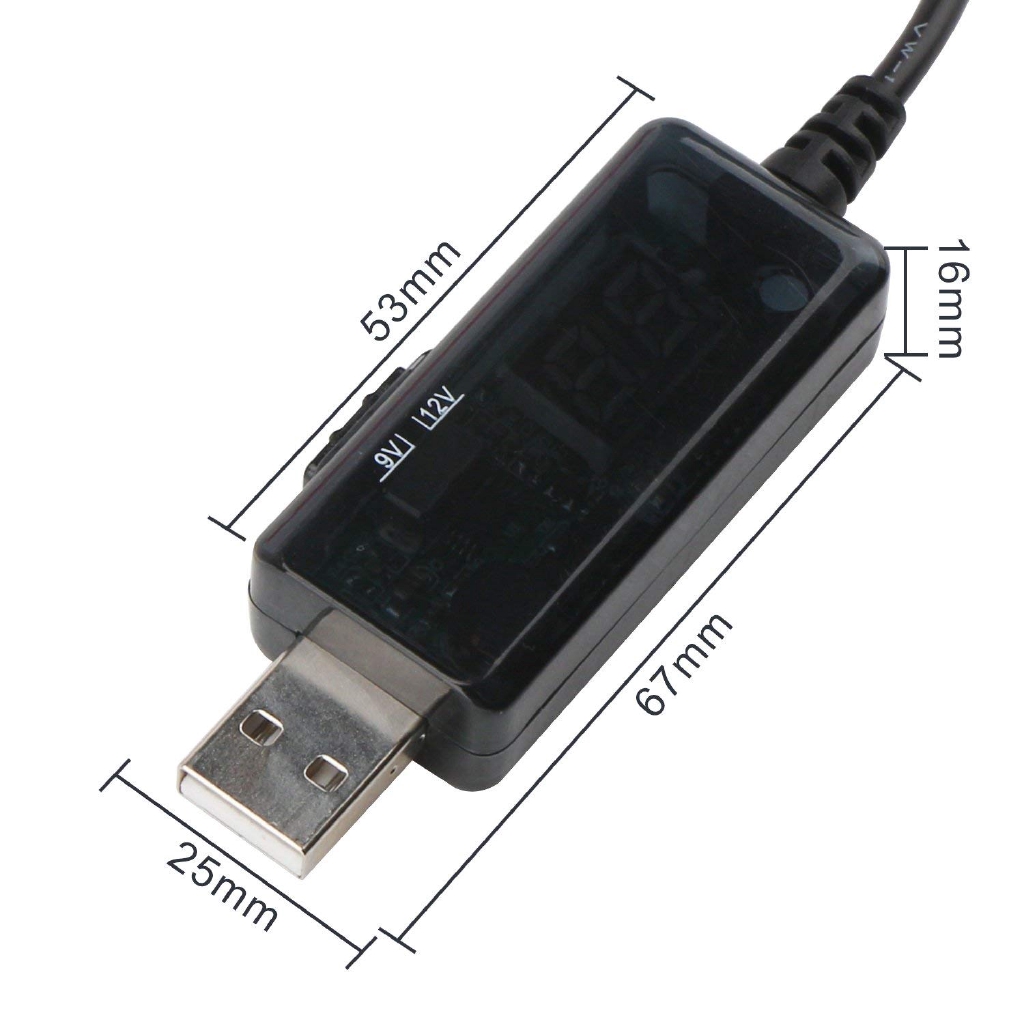 Dây Cáp Tăng Áp Usb 5v Lên 9v 12v Dc 1a Chuyên Dụng