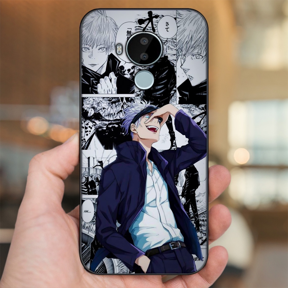 Ốp lưng Nokia C30 viền đen in hình Satoru Jujutsu Kaisen