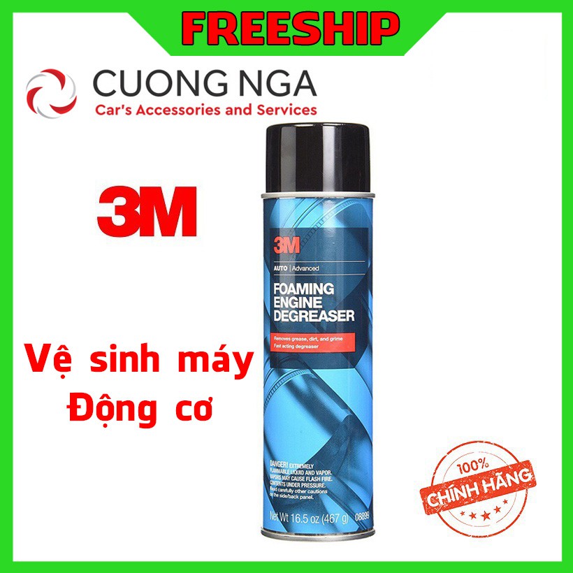 💘FREESHIP💘 Dung dịch vệ sinh buồng đốt ô tô - chai xịt rửa khoang máy ô tô 3M Foaming Engine Degreaser 467g - Hàng Nhập