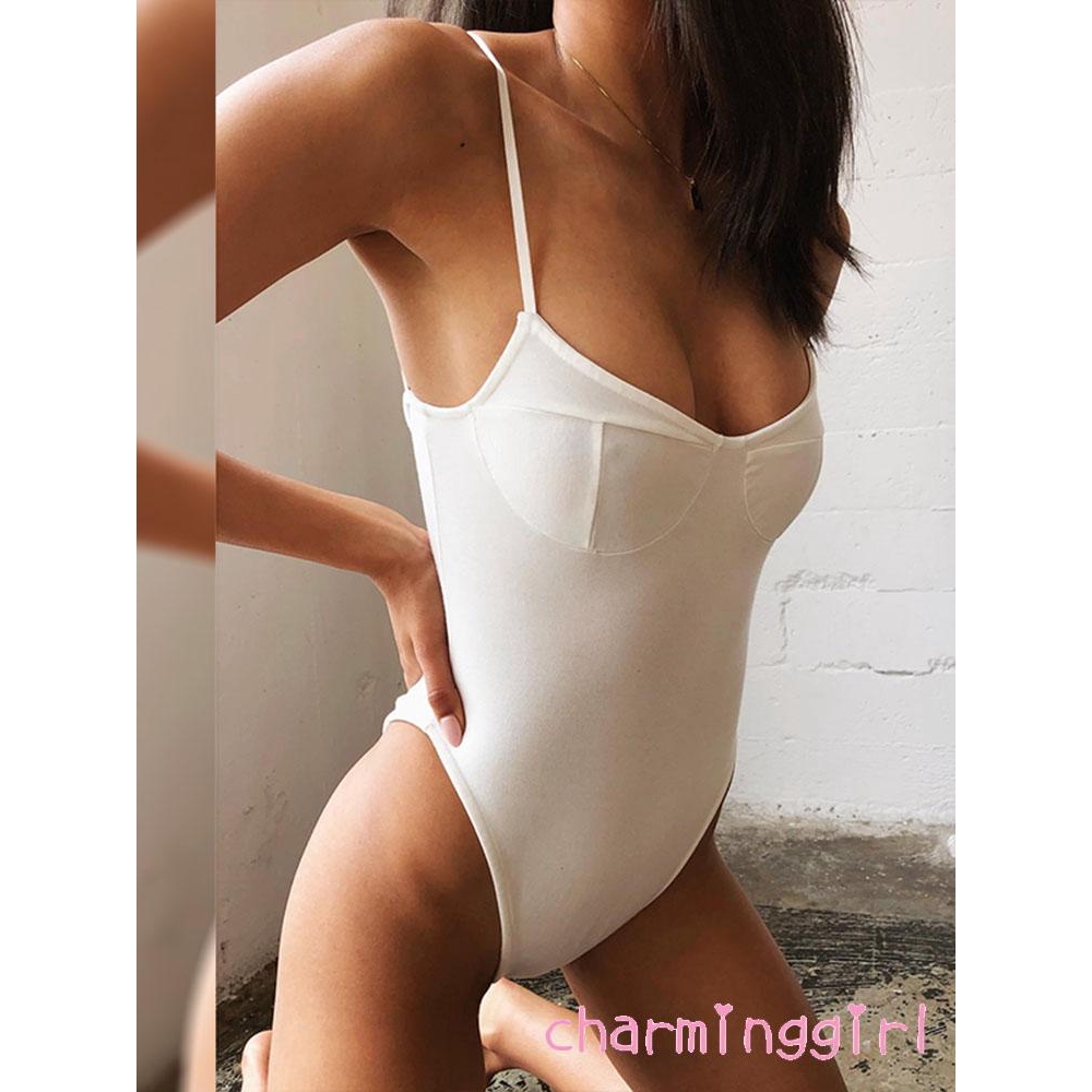 Áo liền quần màu trơn dáng ôm quyến rũ trẻ trung cho nữ