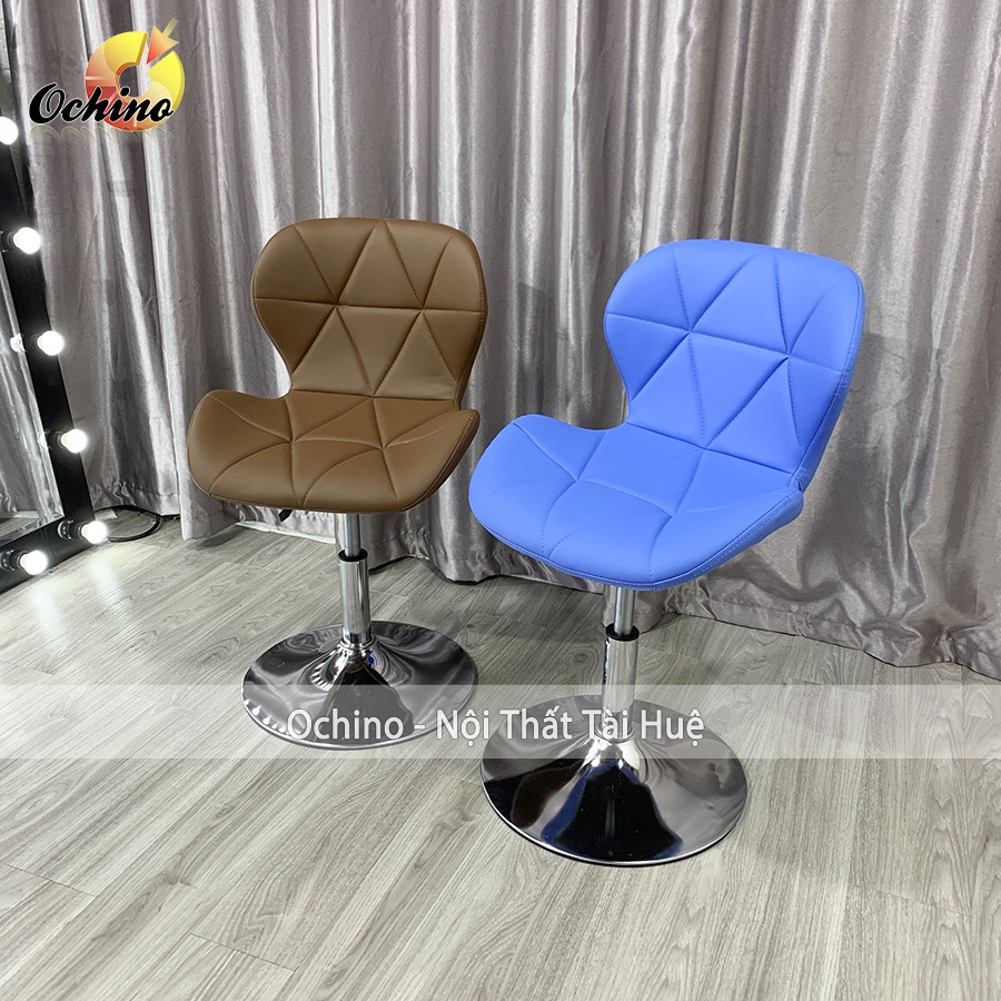 Ghế Xoay Trang Điểm Và Ngồi Bàn Học Bọc Da Và Bọc Vải Mẫu Kim Cương Hiện Đại Chân Thấp 30-50 (Ảnh Thật Và Video)
