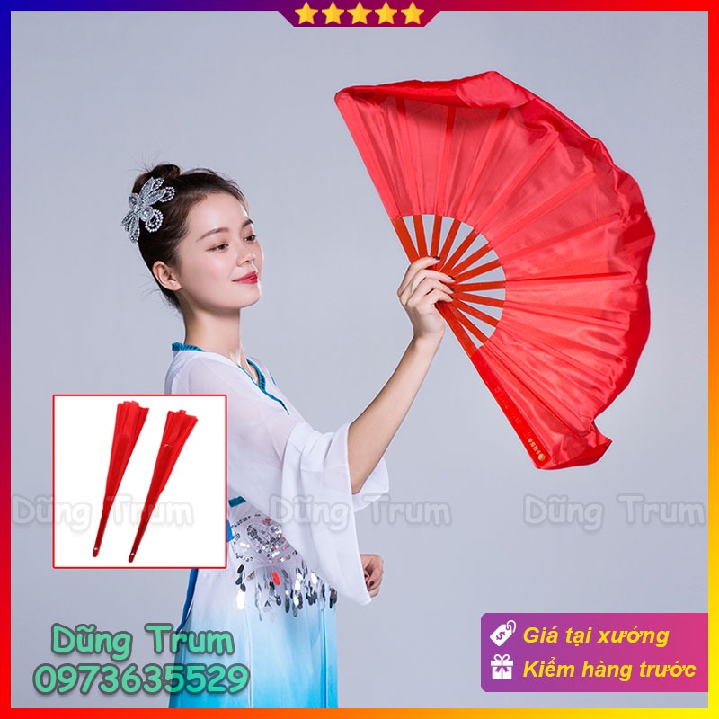 Quạt múa văn nghệ một màu nan nhựa siêu bền và đẹp