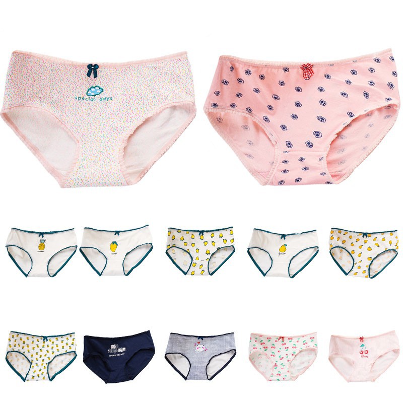 Quần lót in nhiều họa tiết phối nơ dễ thương cho nữ