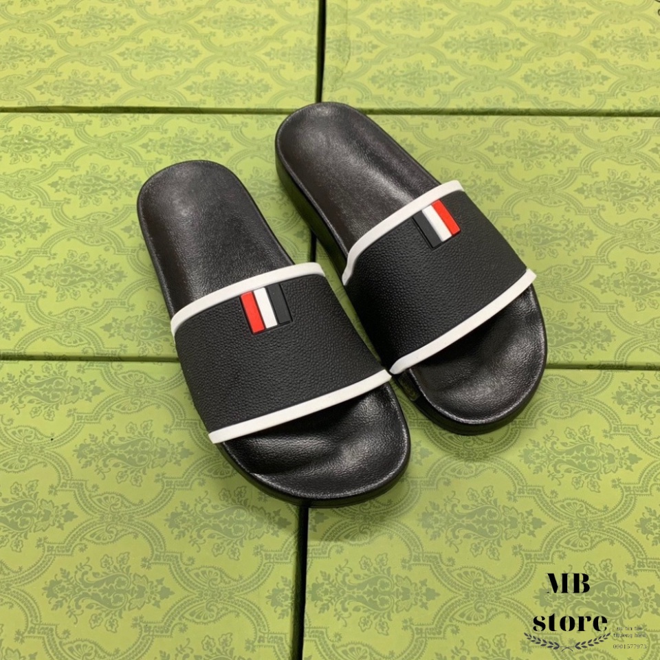 Dép Nam, Dép Quai Ngang Dép Lê Nam Quai Ngang Thom Browne Phối Viền Trắng Cực Đẹp hợp thời trang HÓT Style 2022