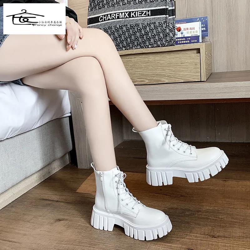 Giày Boot Martin Thiết Kế Mới Cổ Ngắn Thời Trang Mùa Xuân Thu Dành Cho Nữ~2022