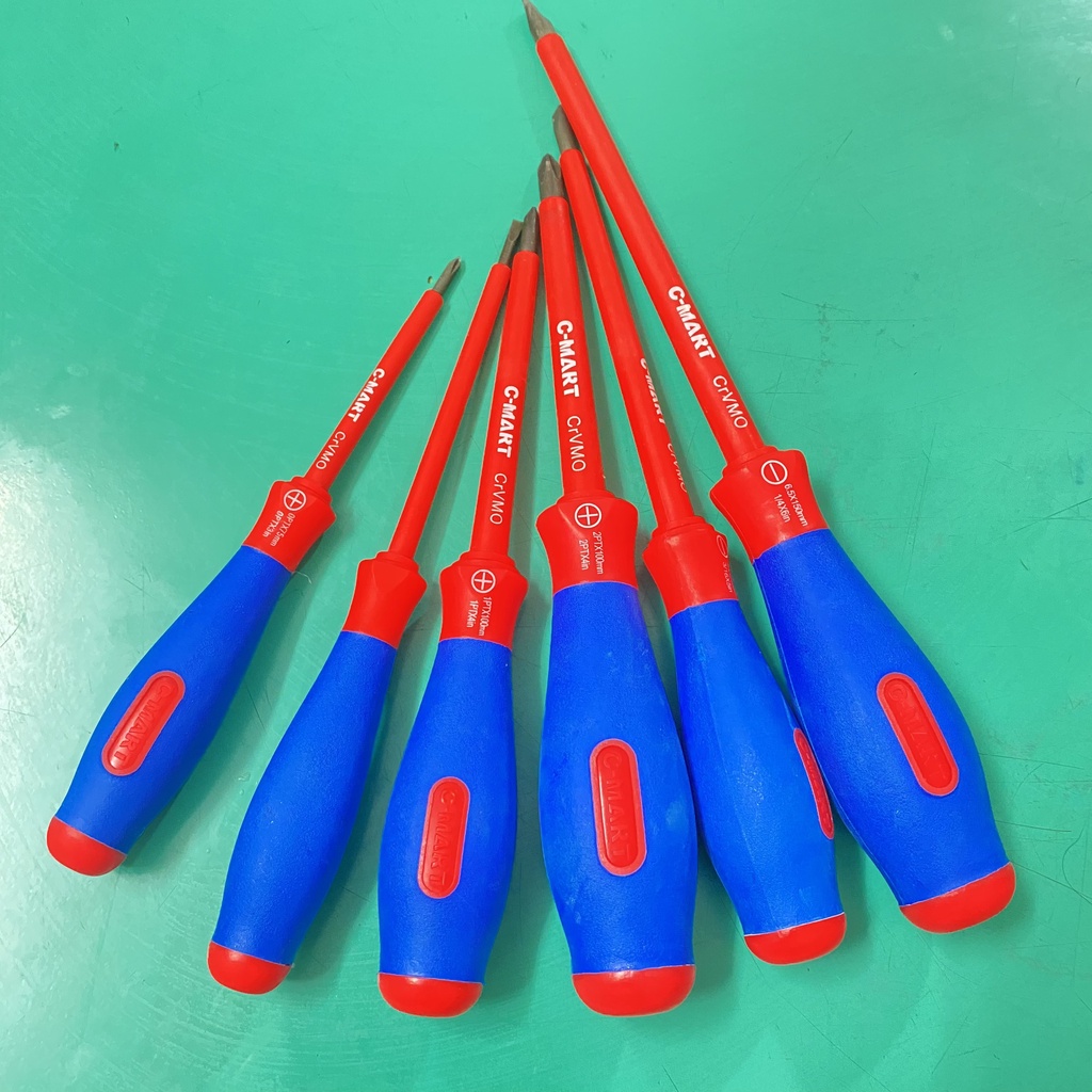 Tô vít cách điện VDE GS 1000V ,Tô vít 2 cạnh,4 cạnh 100mm,125mm,150mm Cmart