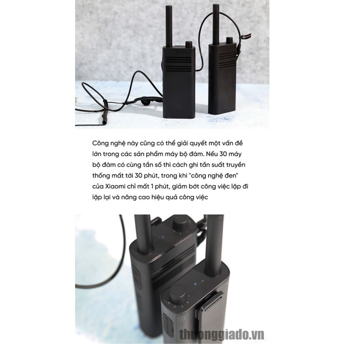 Bộ đàm thông minh Xiaomi Walkie Talkie Lite , dễ dàng ghép nối với các bộ đàm khác, thời lượng pin đến 10h