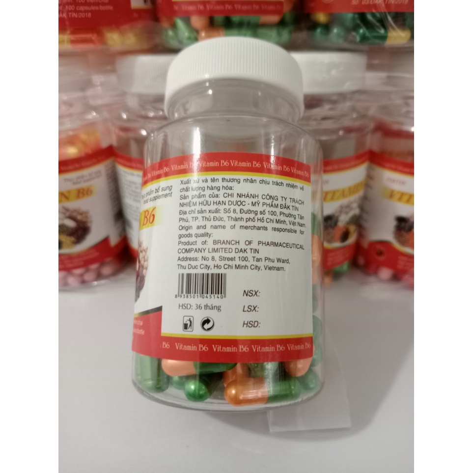 VITAMIN B 6 Chai 100 viên