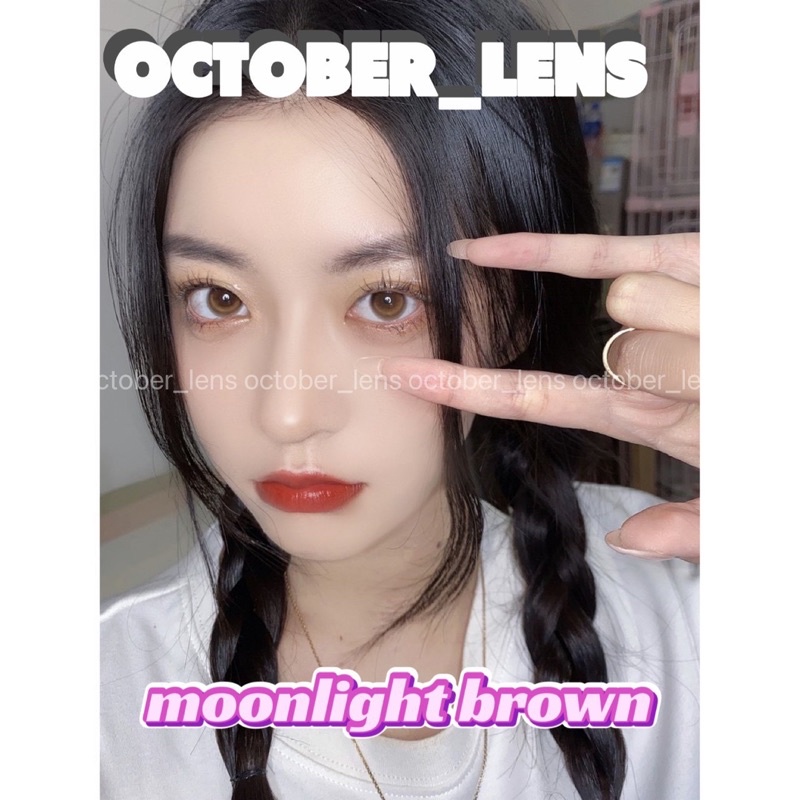 MOONLIGHT BROWN LENS TỰ NHIÊN SIZE 14.0MM PHÙ HỢP MỌI TÔNG MAKEUP FULL 0-6 ĐỘ CẬN✨