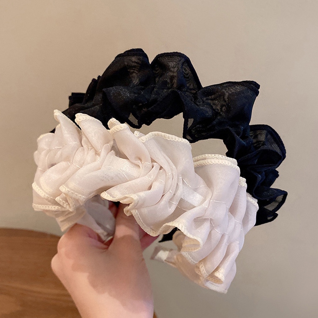 Băng Đô Vải Viền Mềm Bản Rộng Thời Trang Cho Nữ