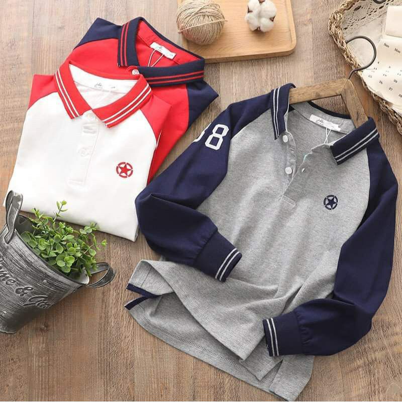 Áo polo cổ đức size đại cho bé trai tới 55kg