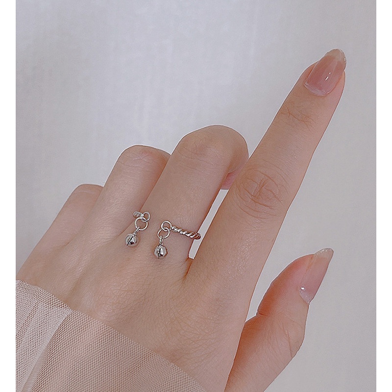 Nhẫn Bạc Hình Chuông Có Thể Điều Chỉnh Kích Thước Thời Trang Cho Nữ