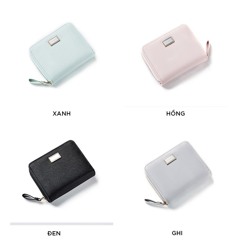 Ví nữ ngắn mini cao cấp FOREVER FOR YOU cute dễ thương nhỏ gọn bỏ túi gập 3 LUVADO VD309 | BigBuy360 - bigbuy360.vn