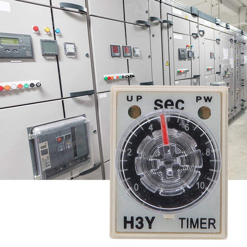 Rơ le thời gian hẹn giờ trễ 10S H3Y-2 AC 220V 8 PIN Điều chỉnh núm điều khiển thời gian Rơ le cho hệ thống điện gia đình