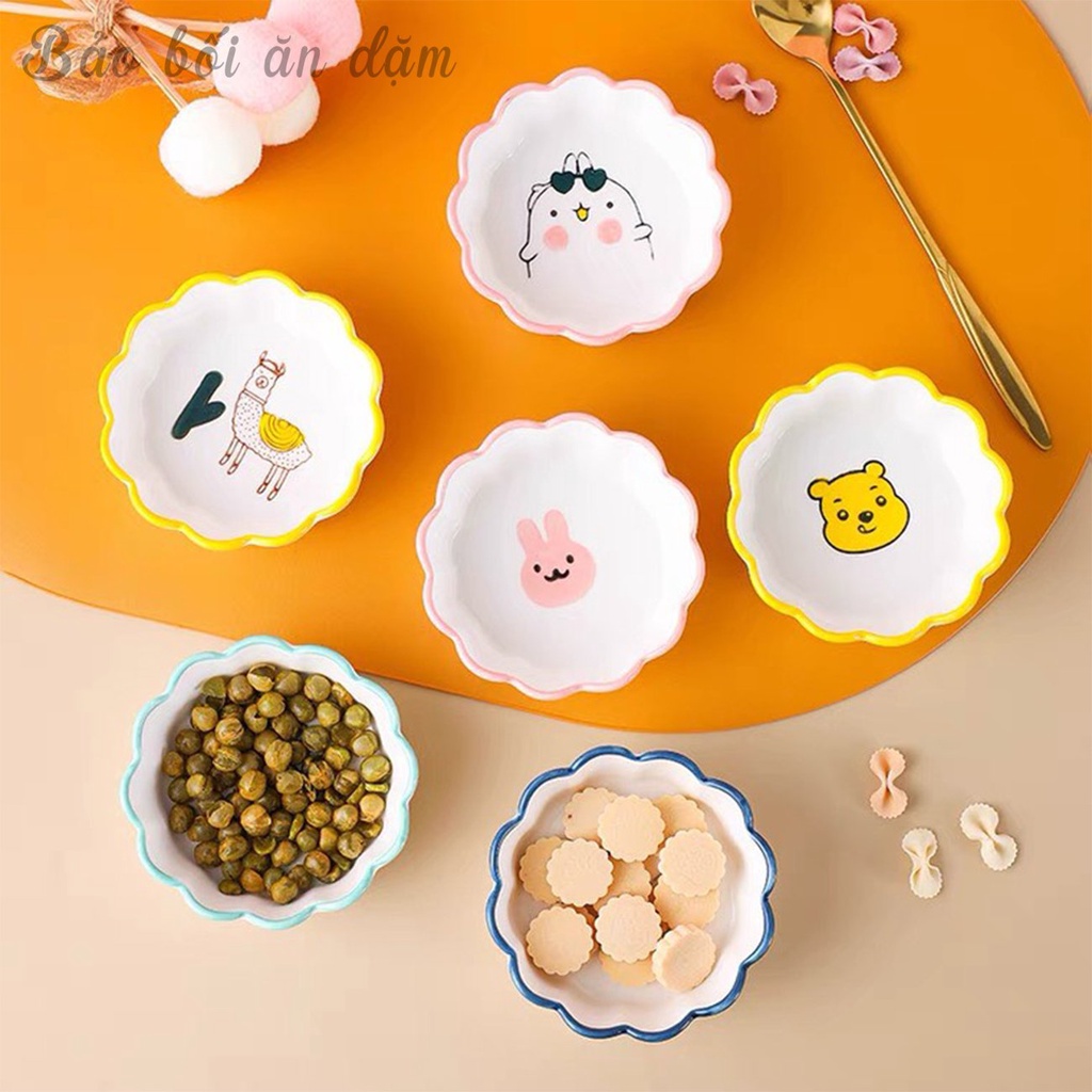 Bát sứ ăn dặm hình lượn sóng dễ thương cho bé ăn dặm