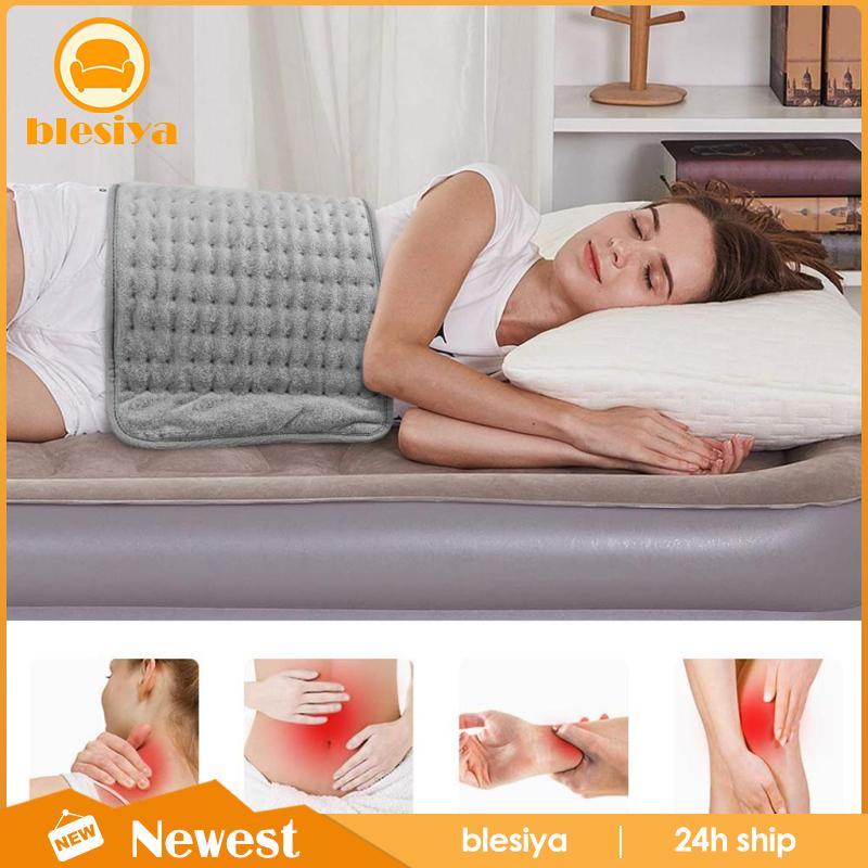 Đệm Sưởi Ấm Giảm Đau Lưng Chạy Điện 24x12 &quot;Phích Cắm UK Tiện Dụng