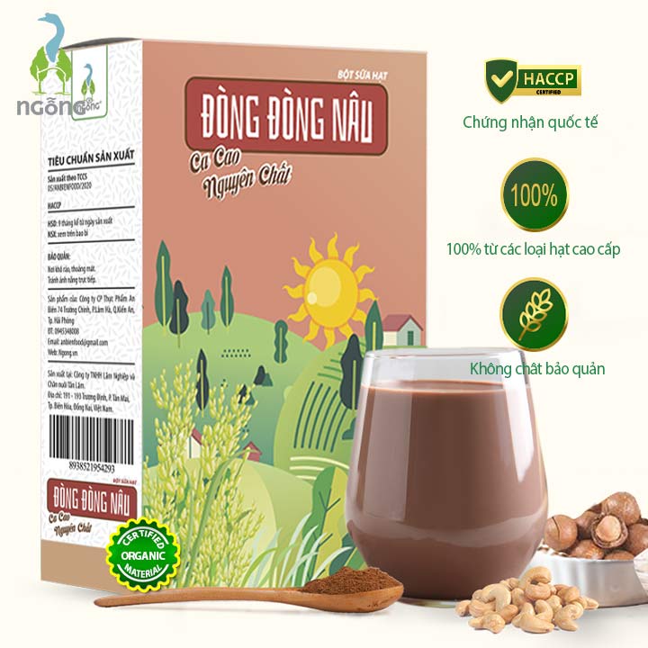 Bột Sữa Hạt Dinh Dưỡng Đòng Đòng Nâu Vị Cacao 500gr