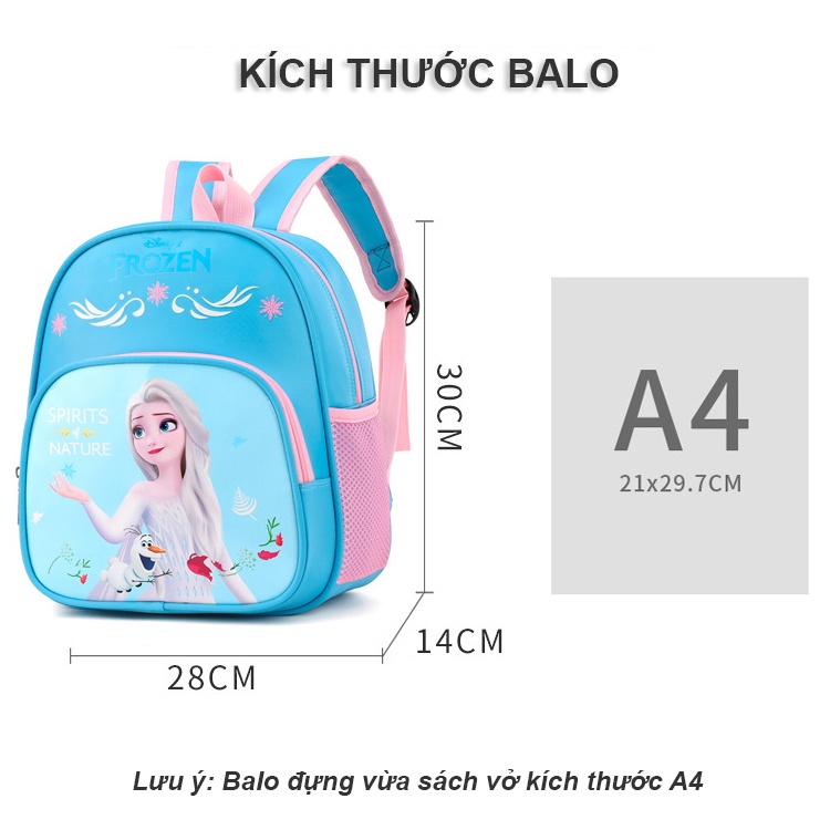 Balo Mầm Non, Balo Mẫu Giáo họa tiết Công Chúa cho bé gái &amp; Siêu Nhân cho bé trai