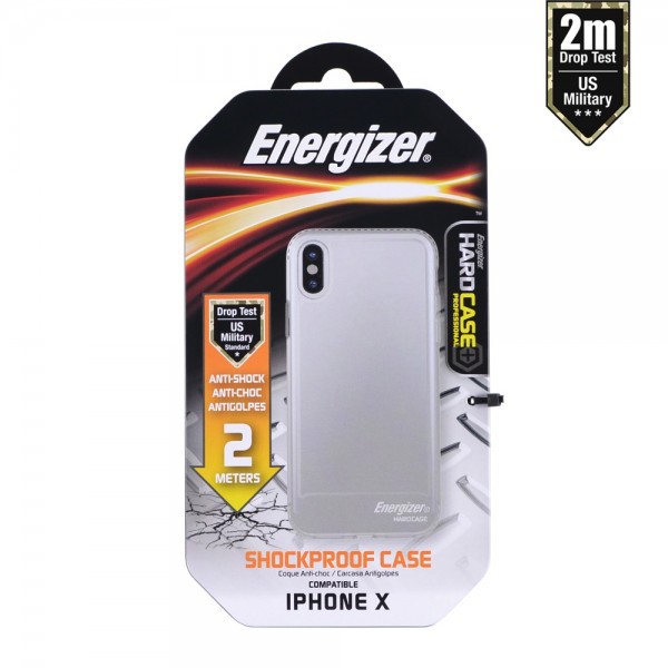 Ốp lưng chống sốc 2m cho iPhone X trong suốt Energizer - ENCOSPIP8TR