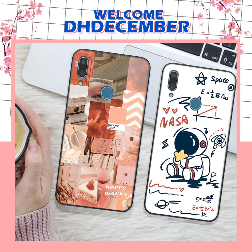 Ốp lưng Huawei Y9 2019 in hình nice ,good luck happy ốp xinh viền dẻo đẹp chất