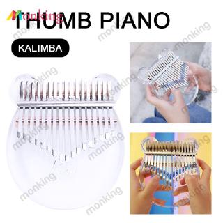 {NEW} Kimi17 key acrylic transparent thumb piano with tuner hammering performance bar storage box manual keyboard instrument MONK