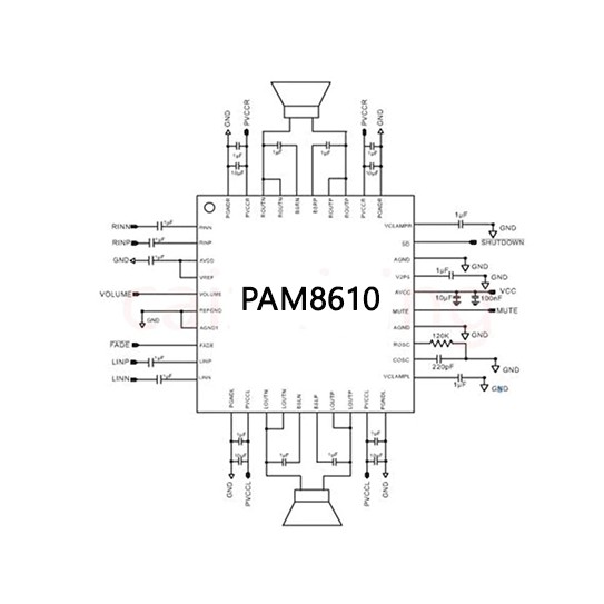 Module Khuếch Đại Âm Thanh Mini PAM8610 2x15W