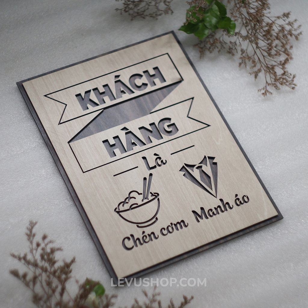 Tranh Slogan tạo động lực bán hàng LEVU055 trang trí nơi kinh doanh làm việc