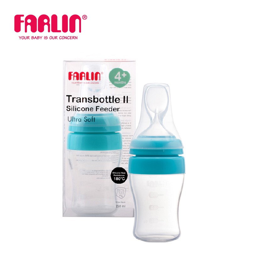 Bình Thìa Ăn Dặm Cho Bé Cổ Rộng FARLIN - 150ml