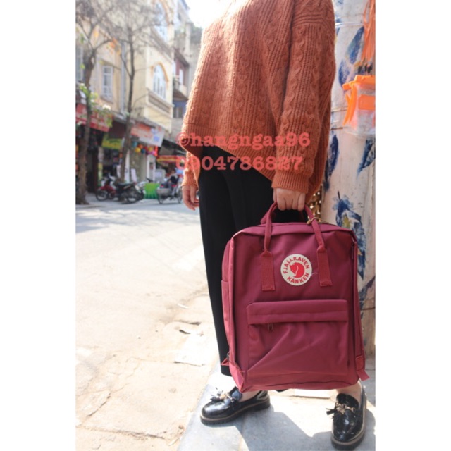 Balo Kanken đỏ mận