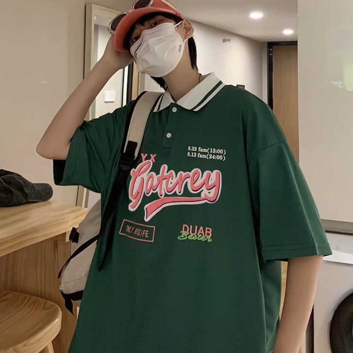 Áo polo Ngắn Tay Form Rộng Phong Cách Hàn Quốc Dành Cho Cả Nam Và Nữ