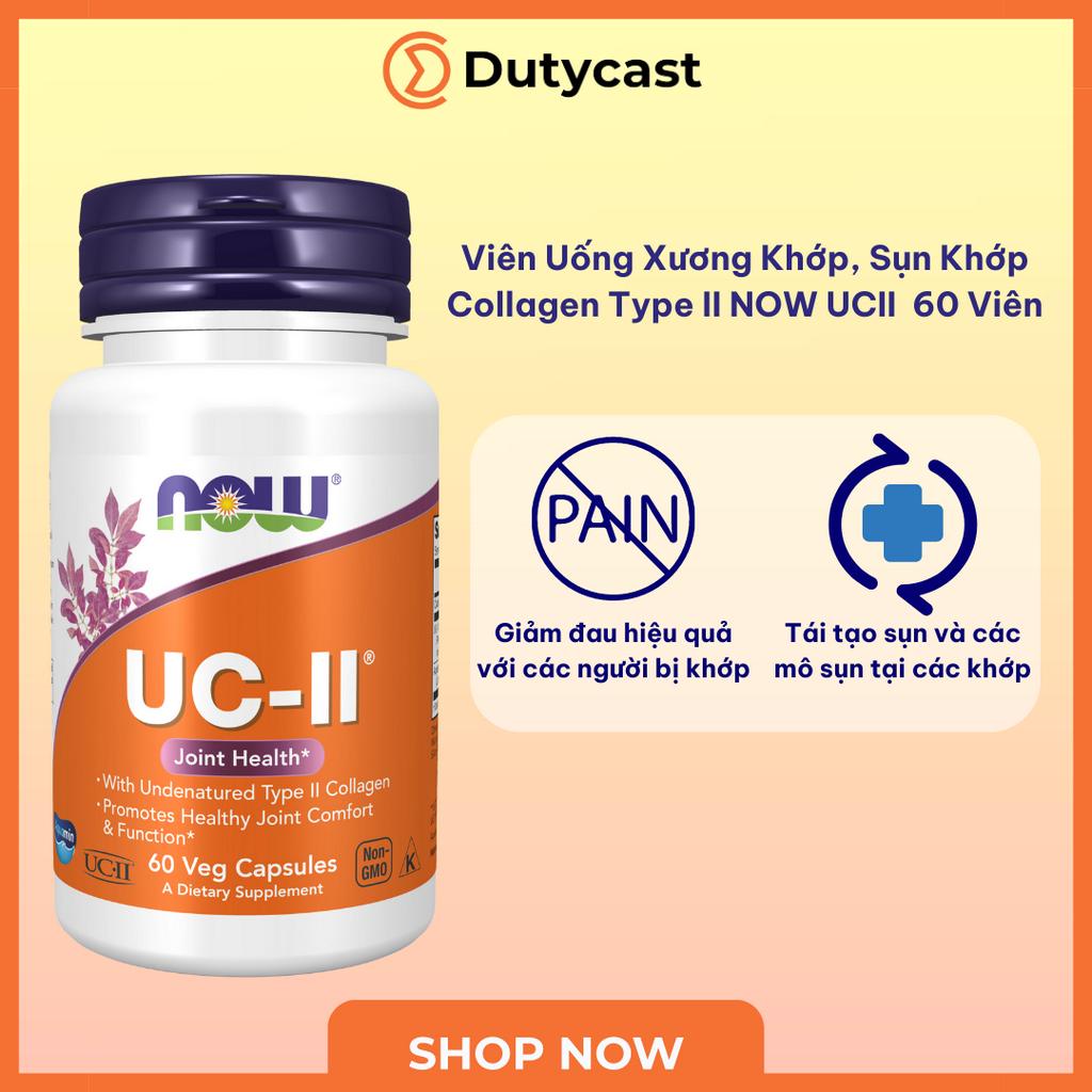 Viên Uống Xương Khớp, Sụn Khớp Collagen Type II NOW UCII - 60 Viên