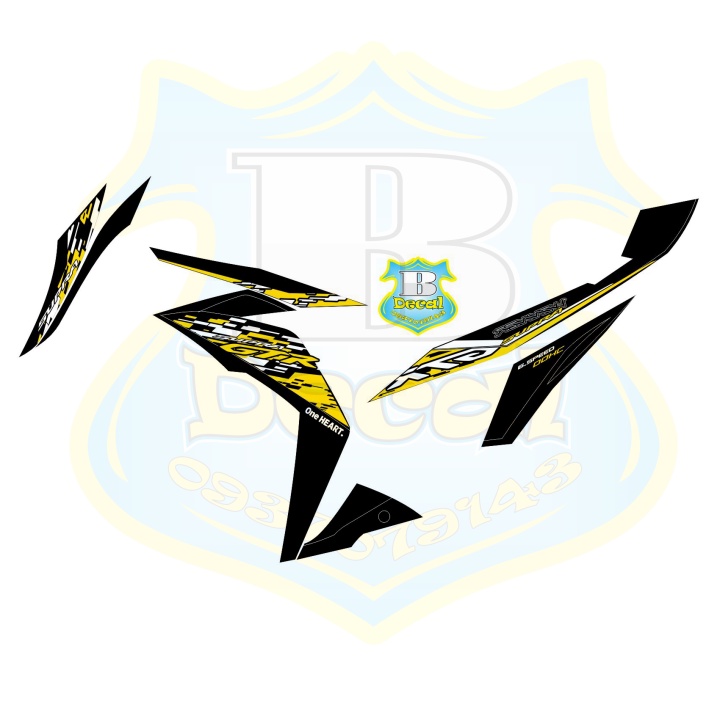 ( Quí khách vui lòng mang ra tiệm cho thợ dán ) Tem winner GTR vàng đen new