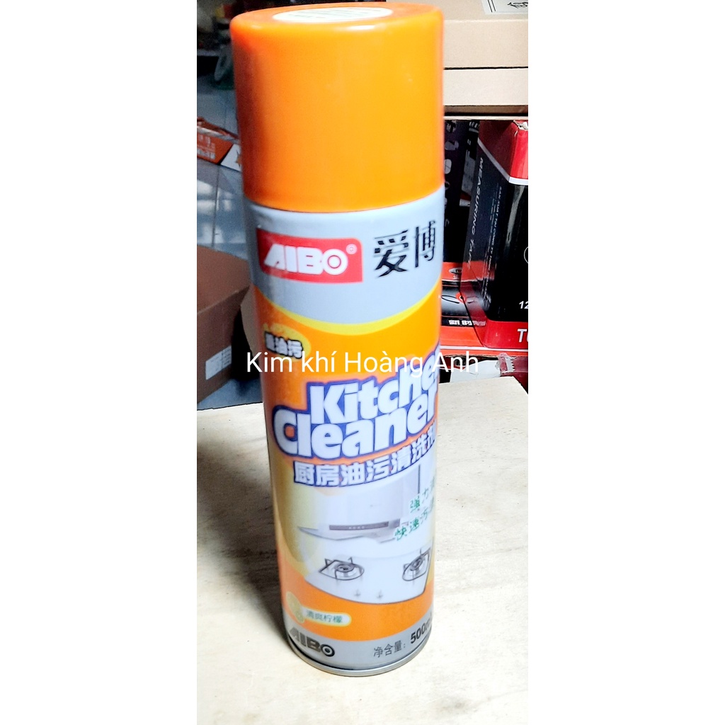 Bình xịt tẩy rửa bếp 500ml, máy hút mùi, lò nướng AIBO chính hãng