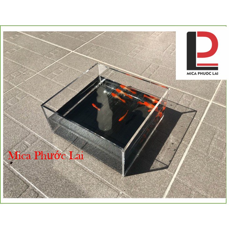 Hồ show cá TOP guppy - betta 12x12x7 ( Có khắc logo theo yêu cầu)