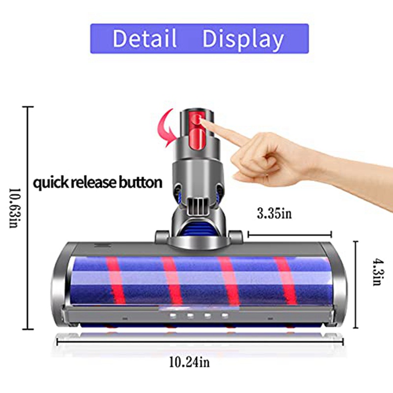 Đầu Con Lăn Lông Mềm Cho Máy Hút Bụi Dyson V7 V8 V10 V11 V15
