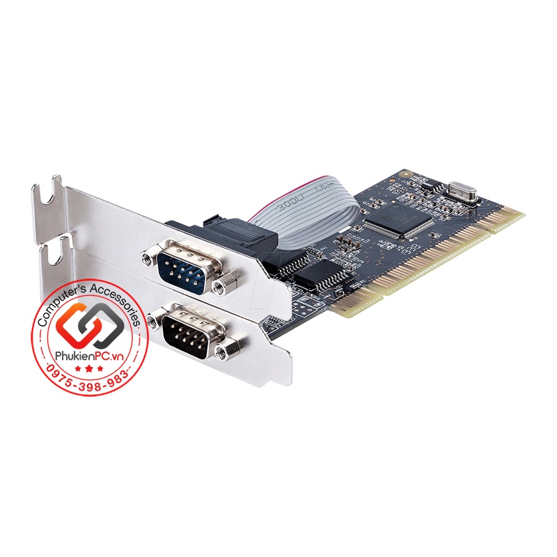 Card chuyển đổi PCI thường sang 2 COM RS232 chip MCS9865 win XP-7-8-10-11