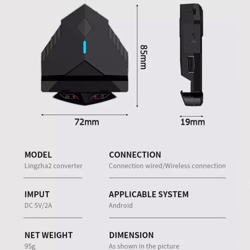 Lingzha Rezar 2 | Bộ chuyển đổi chơi game FPS PUBG Mobile, COD, Firefire
