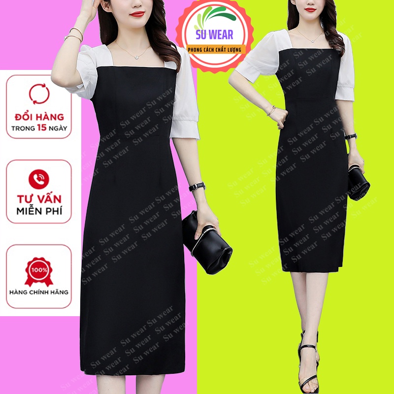 Đầm Ôm Dáng Màu Trơn Thời Trang Mùa Hè Phong Cách Hàn Quốc Cho Nữ dự tiệc, đi làm đi chơi