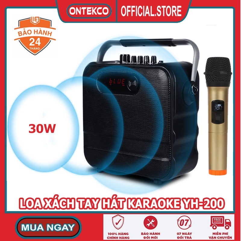 ( TỔNG KHO ) Loa Ontekco YH200 xách tay di động không dây / Loa xách tay B503 - Kèm micro