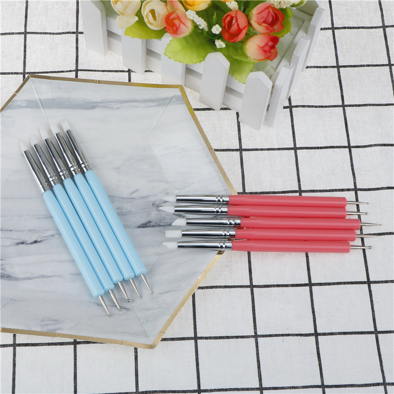 Bộ 5 Phụ Kiện Trang Trí Móng Tay 2 Đầu Xinh Xắn