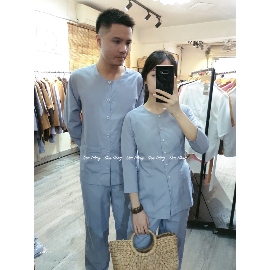 BỘ ĐỒ BÀ BA NAM NỮ TRUYỀN THỐNG # bộ đồ lam đi chùa đi chơi # bà ba xưa giản dị vải kate mát mịn dáng xuông