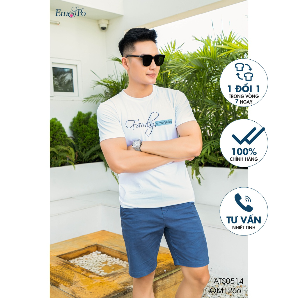 Quần ngố nam Emspo, đỉa cạp, túi sau QM1266