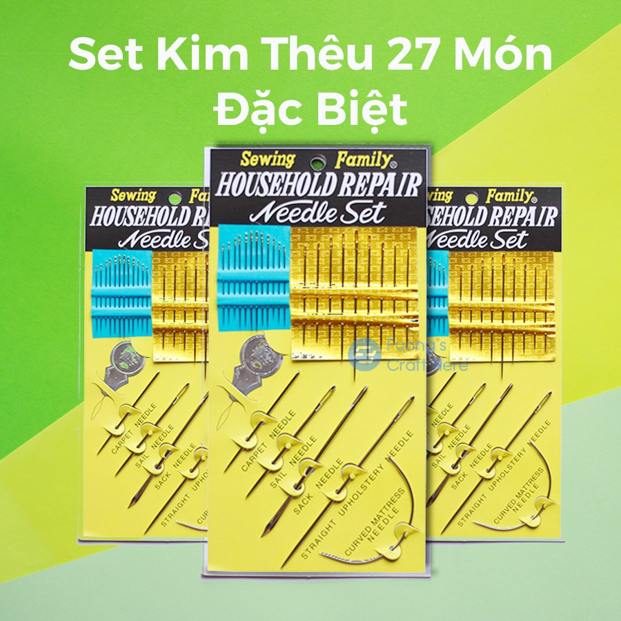 Bộ kim thêu tay, may vá đầy đủ 27 món đa năng tiện lợi | Household Repair Needle Set 27 pieces